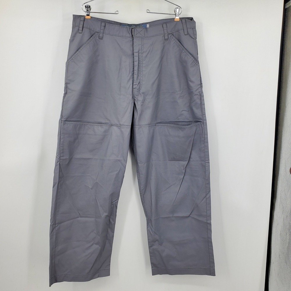 Vintage 1999 Levis SilverTab Eeel Pant Twill Grey Baggy Wide Leg 38x30 Skate Y2K